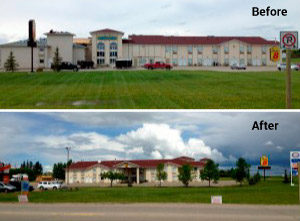 Re-roofing the "Super 8" Hotel in Three Hills, AB